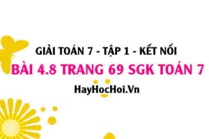 Giải bài 4.8 trang 69 Toán 7 Tập 1 SGK Kết nối tri thức